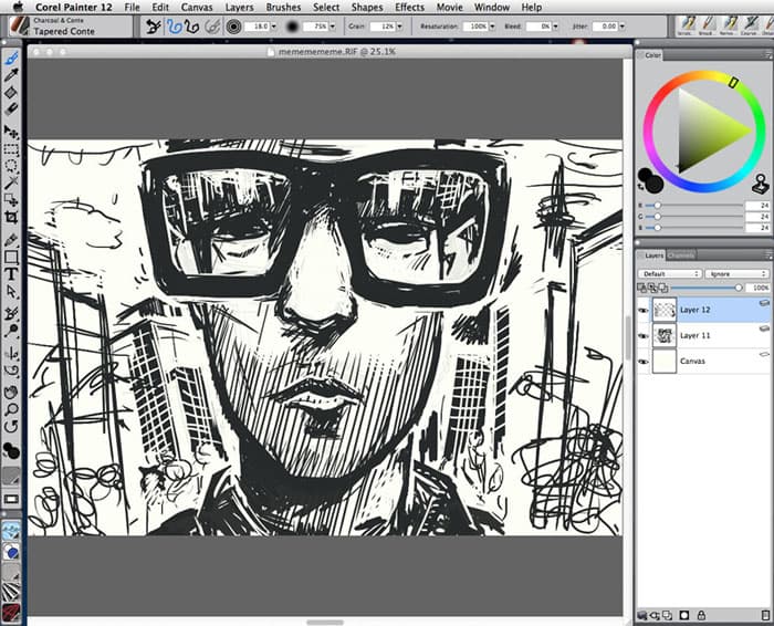 rough sketch of final illustration