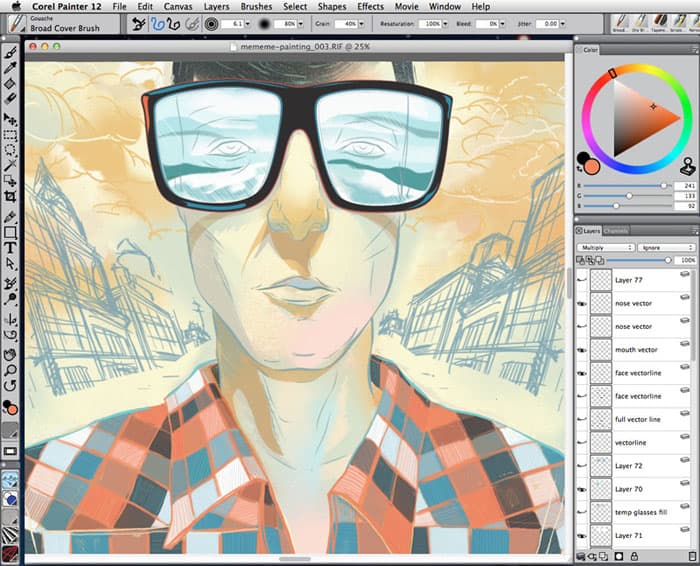 illustration in progress